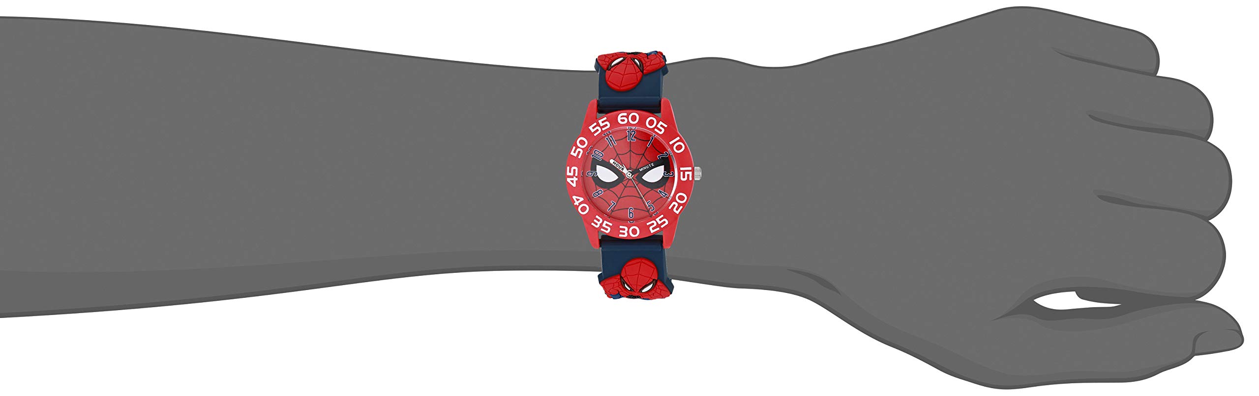 Marvel Spider-Man Kids' Plastic Time Teacher Analog Quartz 3D Strap Watch