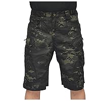 Mens Twill Cargo Shorts Classic Fit Camouflage Shorts Work Wear Short Pants Knee Length Combat Safety Cargo Pants