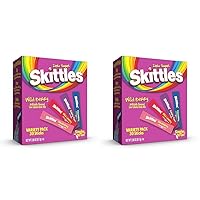 Skittles Singles To Go Wild Berry Variety Pack, Watertok Powdered Drink Mix, Zero Sugar, Low Calorie, Includes 4 Wild Berry Flavors, 1 Box (30 Single Servings) (Pack of 2)