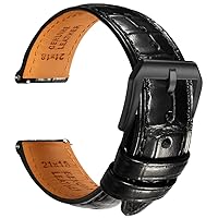 REZERO Leather Watch Band Quick Release Watch Strap, Luxury Italian Replacement Leather Watch Bands Embossed Alligator Grain-19mm 20mm 21mm 22mm