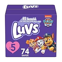 Luvs Diapers - Size 5, 74 Count, Paw Patrol Disposable Baby Diapers