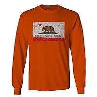 California Republic Bear Cali Retro Vintage Long Sleeve Men's
