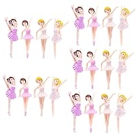 BESTOYARD 20 Pcs Ballerina Girl Automobile Accessories Decor for Car Princess Decor Ballerina Birthday Party Decor Miniature Ballerina Girl Figure Dancing Ballerina Girl Figurine PVC Dessert