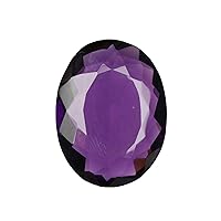 REAL-GEMS 28.90 Ct Violet Amethyst Oval Shaped Loose Gemstone