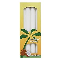 Palm Tapers, White, 4 Count