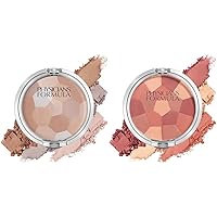 Setting Powder Palette Multi-Colored Pressed Finishing Powder Translucent & Powder Palette Multi-Colored Blush Powder Blushing Rose, Dermatologist Tested