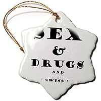 3dRose Taiche - Greeting Card - Humor - Sex and Drugs and Jam Swiss Roll - Ornaments (orn-255288-1)
