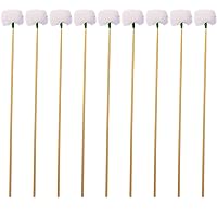 20 Pieces Goose Feather Earpick Ear Massage Tool, Bamboo Handle Ear Wax Remover Ear Dig Cleaner Stick Curette Disposable Earwax Cleaner Spoon for Women Girls Adult Ear Care