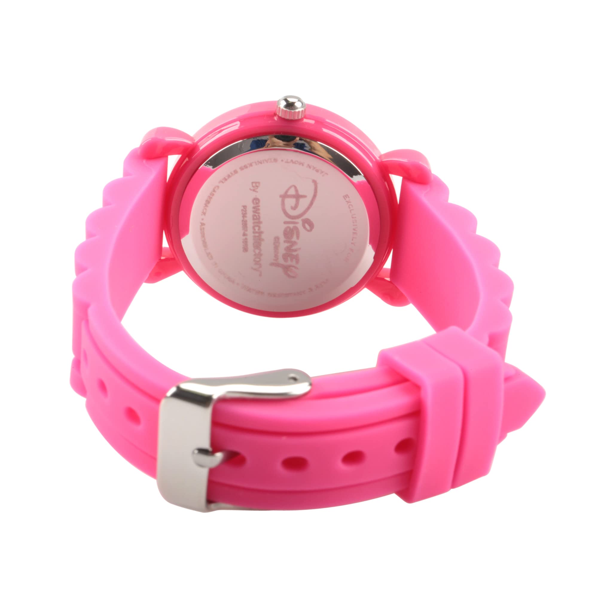 DISNEY Princess Kids' Plastic Time Teacher Analog Quartz Silicone Strap Watch