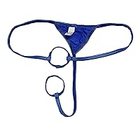 Men's Open Hole Thong Briefs Lingerie Hole Open Sexy Breathable Bikinis T-Back Lightweight G-String Underwear