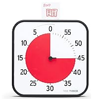 12 inch Visual Timer 60 Minute Kids Desk Countdown Clock with Dry Erase Activity Card, Also Magnetic for Classroom, Homeschooling Study Tool, Task Reminder, Home and Kitchen Timer