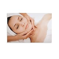 Posters Facial Massage Art Poster Beauty Salon Poster Spa Salon Wall Art Canvas Wall Art Prints for Wall Decor Room Decor Bedroom Decor Gifts 16x24inch(40x60cm) Unframe-Style