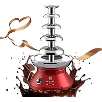 Chocolate Fountain Stainless Chocolate Fountain Fondue Home Chocolate Fondue Fountain 3-Pound Capacity Easy to Assemble 5 Tiers for Commercial & Household Birthday
