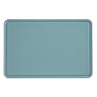KitchenAid Classic Plastic Cutting Board with Perimeter Trench and Non Slip Edges, Dishwasher Safe, 12 inch x 18 inch, Blue