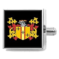 Raisbeck England Heraldry Crest Sterling Silver Cufflinks Engraved Box