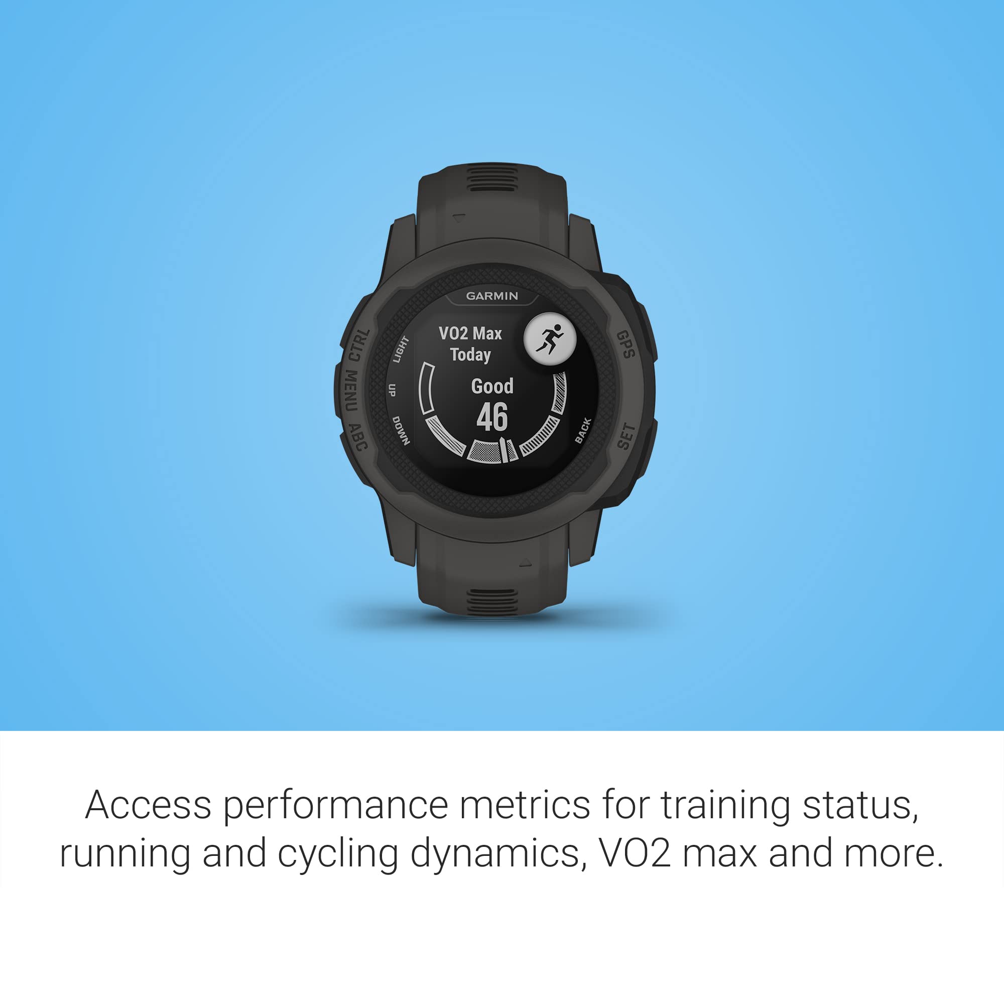 Garmin Instinct 2S, Smaller-Sized GPS Outdoor Watch, Multi-GNSS Support, Tracback Routing, Graphite