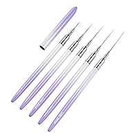 5Pcs Nail Art Liner Brushes Set Polish Painting Nail Design Brush Pen Set With Handle For Pulling Lines Nail Art Design Brush Set
