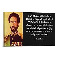 Haile Selassie I Ethiopian Emperor Historical Figures Quotations Historical Posters Wall Decoration Wall Art Paintings Canvas Wall Decor Home Decor Living Room Decor Aesthetic 12x18inch(30x45cm) Fra