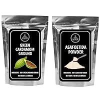 Naturevibe Botanicals Green Cardamom Ground 3.5 ounces and Asafoetida Powder 100gm|Spice Combo