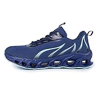 Mens Blade Fashion Sneakers Non Slip Casual Tennis Walking Fitness Shoes Shock Absorbing Running Shoes 37 Blue