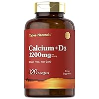 Carlyle Calcium 1200 mg with Vitamin D3 | 120 Softgels | Non-GMO and Gluten Free Supplement | Tahoe Naturals
