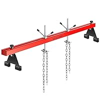 SPECSTAR 1100 Lbs Engine Support Bar Transverse Hoist for Motor Transmission with 2 Points Lift Holder and Dual Hooks