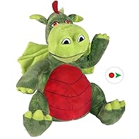 Record Your Own Plush 8 Inch Fearless the Friendly Dragon - Ready 2 Love in a Few Easy Steps