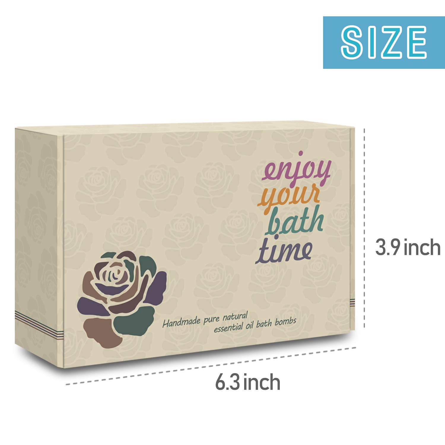 INTEYE 6 Organic Bath Bombs, Handmade Bubble Bath Bomb Gift Set, Rich in Essential Oil, Fizzy Spa to Moisturize Dry Skin, Gift idea for Women.