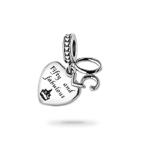 SBI Jewelry 12 16 18 21 Happy Birthday Charm Compatible with Charm Bracelet Silver Love Heart Pendant Birtheday Cake Dangle Family Friends