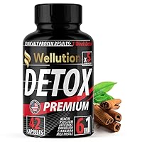 WELLUTION 5X Strength Full Body Cleanse - 1 Week Detox - 42 Vegan Capsules for Men & Women - Herbal Formula - Fast-Acting & Non-GMO
