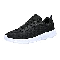Mens Walking Shoes Non-Slip Tennis Sneakers Mens Walking Shoes Non-Slip Tennis Sneakers Fashion Four Seasons Men Mesh Breathable Lace Up Flat Lightweight Solid