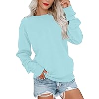 TWGONE Crewneck Sweatshirts for Women Loose Fit Long Sleeve Shirts Fall Tops 2023 Trendy Clothes