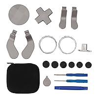Xbox One Controller Joystick Replacement, Professional 15 in 1 Metal Thumbsticks for Xbox One Elite Controller Series 2 (Silver)
