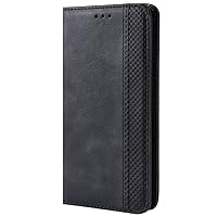Honor 30 Lite Case, Retro PU Leather Full Body Shockproof Wallet Flip Case Cover with Card Slot Holder and Magnetic Closure for Huawei Honor 30 Lite Phone Case (Black)