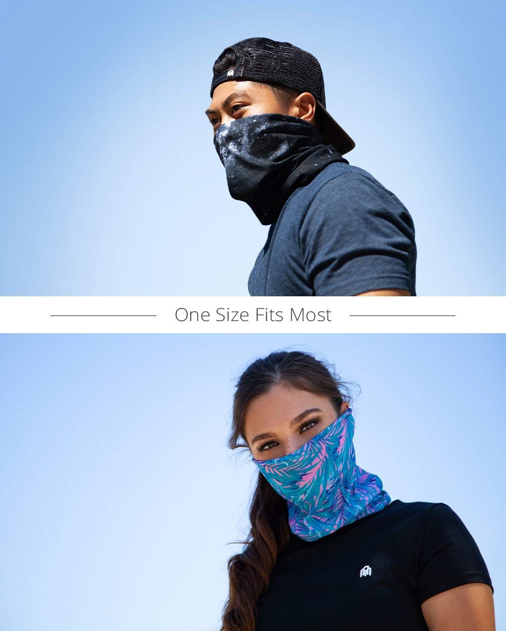 iHeartRaves Cool Neck Gaiter Mask for Men & Women - Full Face Covering Balaclava