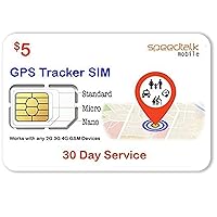 SpeedTalk Mobile $5 Preloaded GSM SIM Card for 5G 4G LTE GPS Trackers for Pet Kids Senior Vehicle Car Activity Tracking Devices | 30 Days Wireless Service in The US with Canada & Mexico Roaming