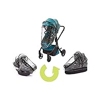guzzie+Guss 3-in-1 Rain Cover, Fits Most Bassinets, Car Seats, and Pod Style Stroller Seats, Raincover Features Quick-Access Zipper Door and Side Ventilation
