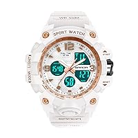 Women’s Digital Sports Watch, Dual-Display Waterproof Wrist Watch with Alarm and Stopwatch