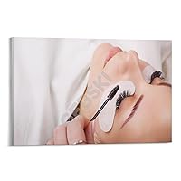 KMJBFE Eyelash Grafting Extension Poster Eyelash Grafting Guide Poster Beauty Salon Wall Poster (1) Canvas Painting Wall Art Poster for Bedroom Living Room Decor 20x30inch(50x75cm) Frame-style