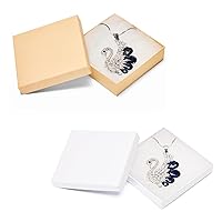 MESHA Jewelry Gift Boxes & 3.5X3.5X1'' White Jewelry Boxes