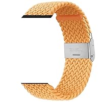 Braided Nylon Watch Bands with Elastic Buckle for Garmin Fenix 7 7X 6 6X Pro 5X 5 3HR 945 S60 S62 QuickFit Release Strap Nylon Straps (Color : Yellow, Size : Quickfit 22mm)