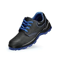 Men's Cowhide Protective Insulated Safety Work Shoes Anti-Smash Anti-Puncture Steel Toe Shoes