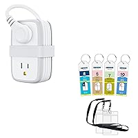 USB C Travel Power Strip and Cruise Luggage Tags Bundle, 4 Outlets 3 USB Ports (1 USB-C) Portable Power Strip, Short Extension Cord Retractable, Compact for Hotel Travel Cruise Ship Essentials