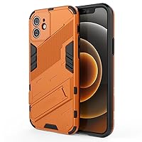 Case for iPhone 15 Pro Max/15 Pro/15 Plus/15, Military Grade Shockproof Case with Lens Protection Kickstand Support Wireless Charging Cover,Orange,15 Pro 6.1''