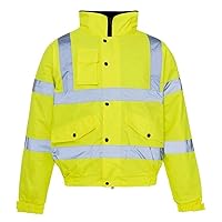 Hi Viz Vis Waterproof Rain Over Safety Trouser Mens High Visibility Coat Jacket Small/5X-Large