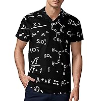 Science Chemistry Equation Men Polo Shirt Short Sleeve Golf Polo Shirt Athletic Casual T Shirts