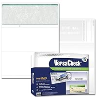 VersaCheck Secure Checks - 250 Blank Business Voucher Checks - Green Classic - 250 Sheets Form #1000 - Check on Top