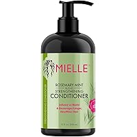 Miellee Organics Rosemary Mint Strengthening Conditioner with Biotin, 12 Ounce