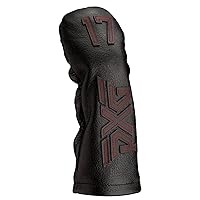 PXG Lifted Headcover for 17, 19, 22, 25 and 28 Degree Hybrid Golf Clubs - Made from Real Leather - Black