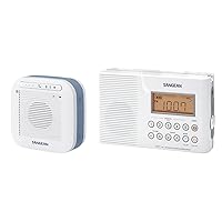 Sangean H201P Portable Waterproof Bluetooth Speaker and Portable AM/FM/Weather Alert Digital Tuning Waterproof Shower Radio